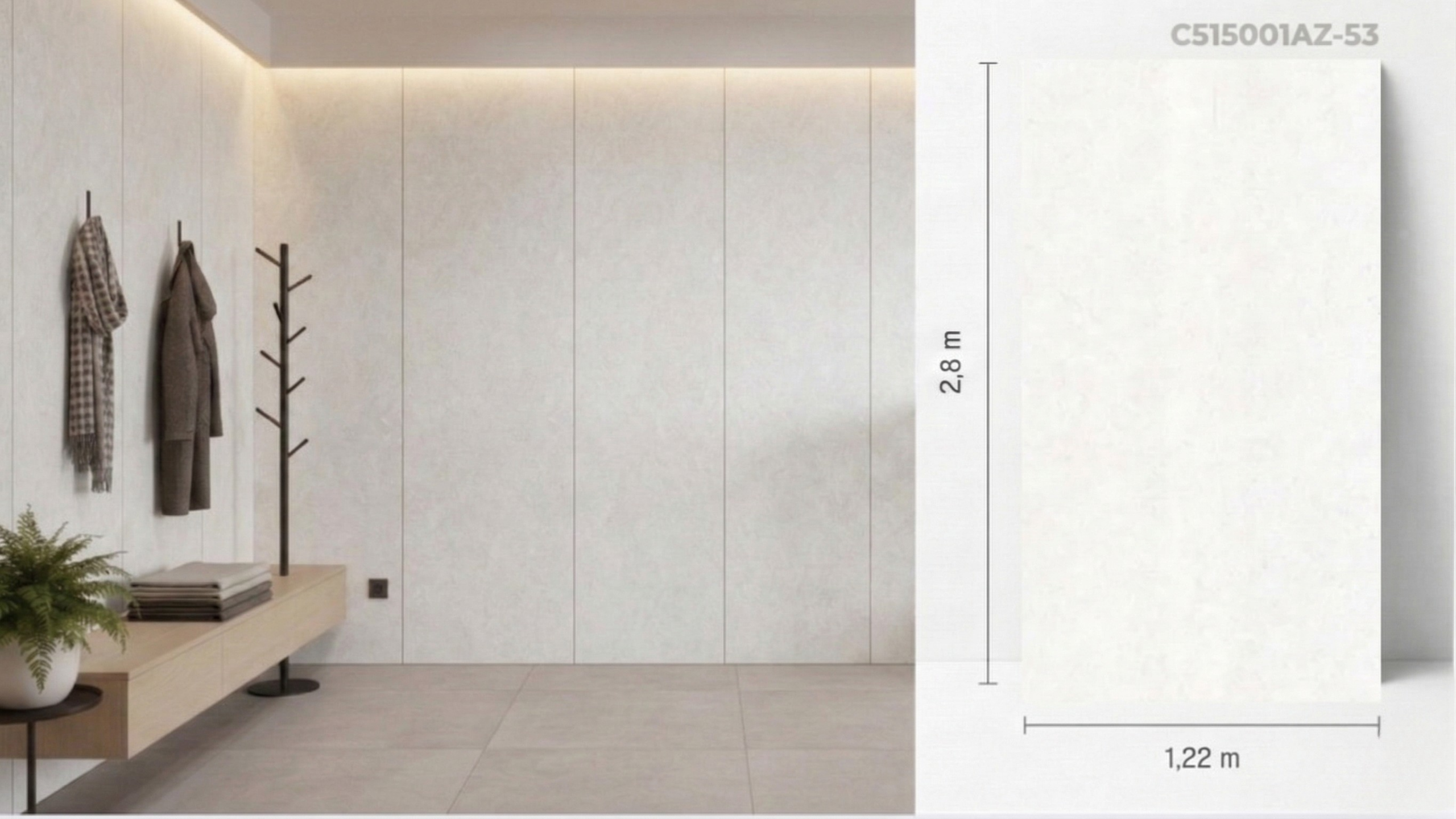 Placă UV C515001AZ-53, PVC, finisaj mat