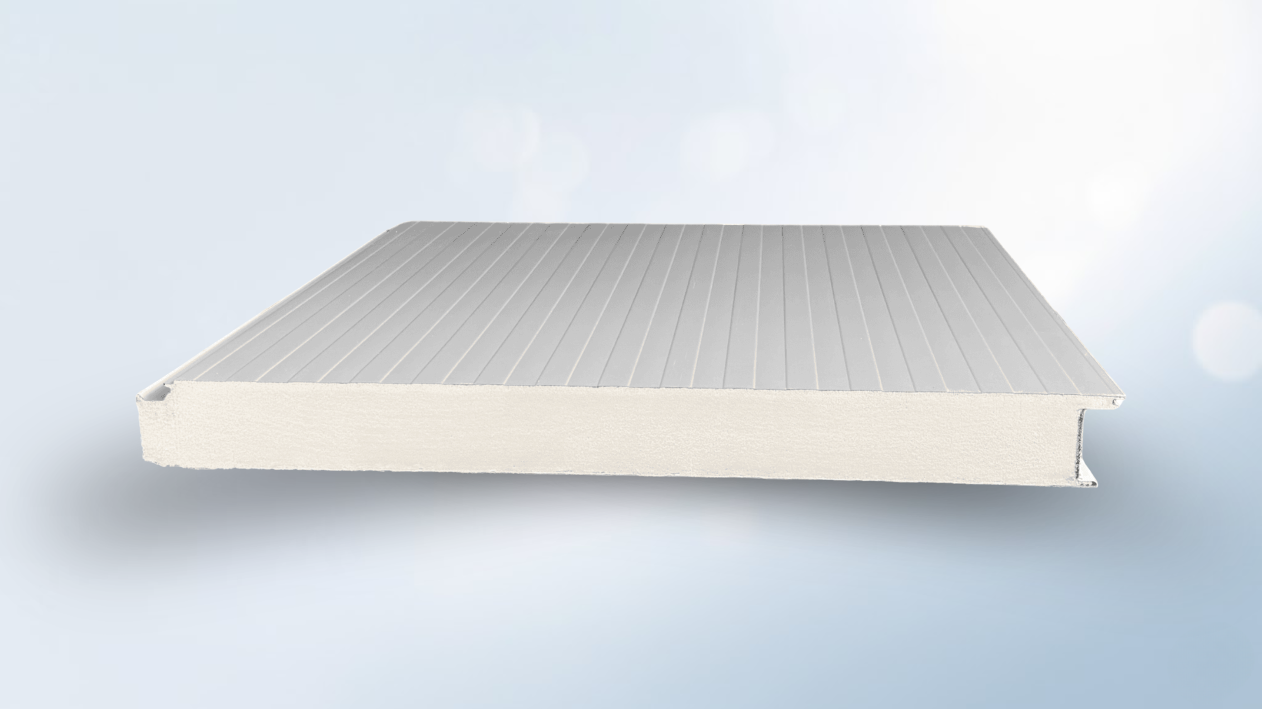 Panou sandwich perete 80mm, alb, cu prindere vizibilă, TOP