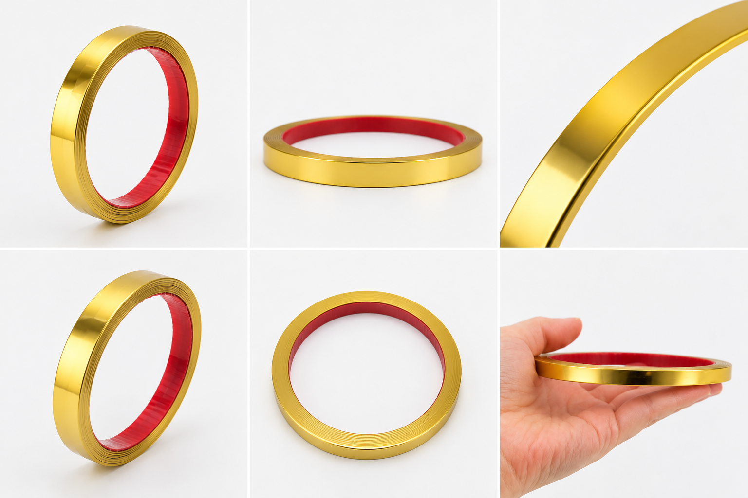 Bandă decorativă gold, 3 m x 15 mm