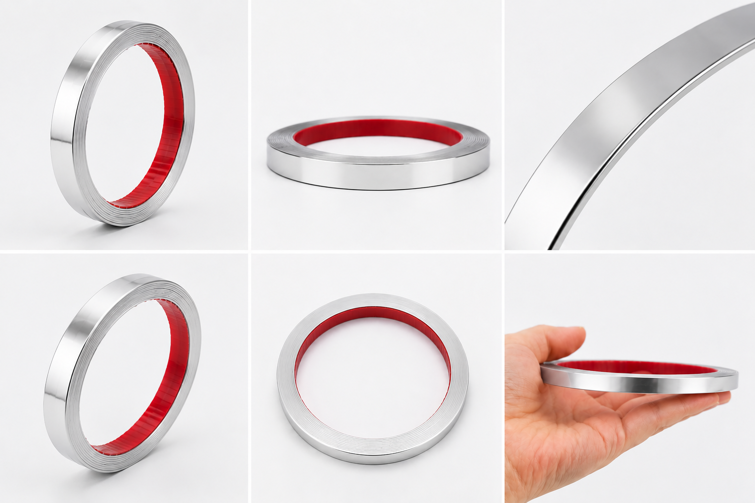 Bandă decorativă silver, 3 m x 15 mm