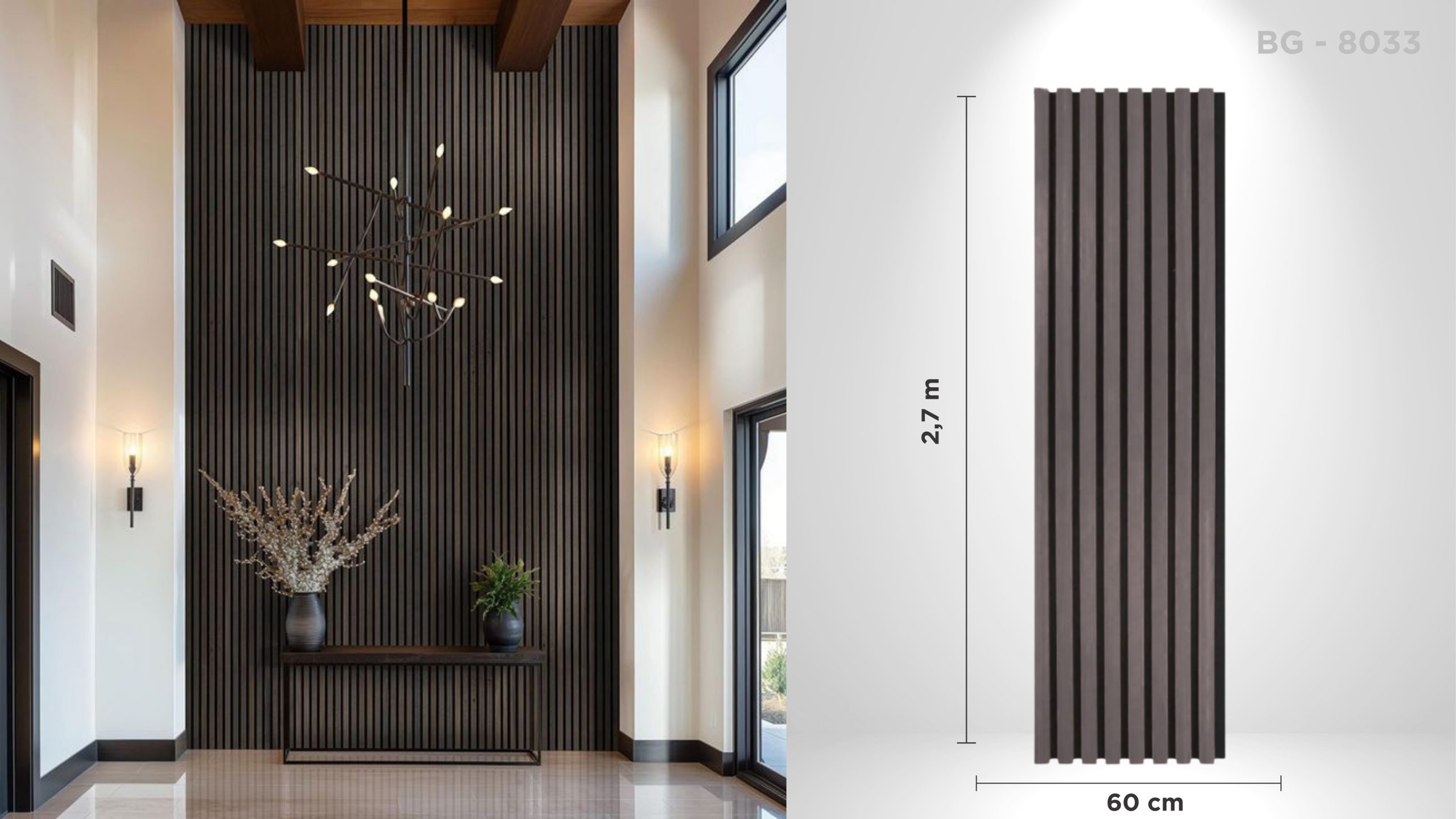 Riflaj acustic decorativ BG - 8033, pentru interior
