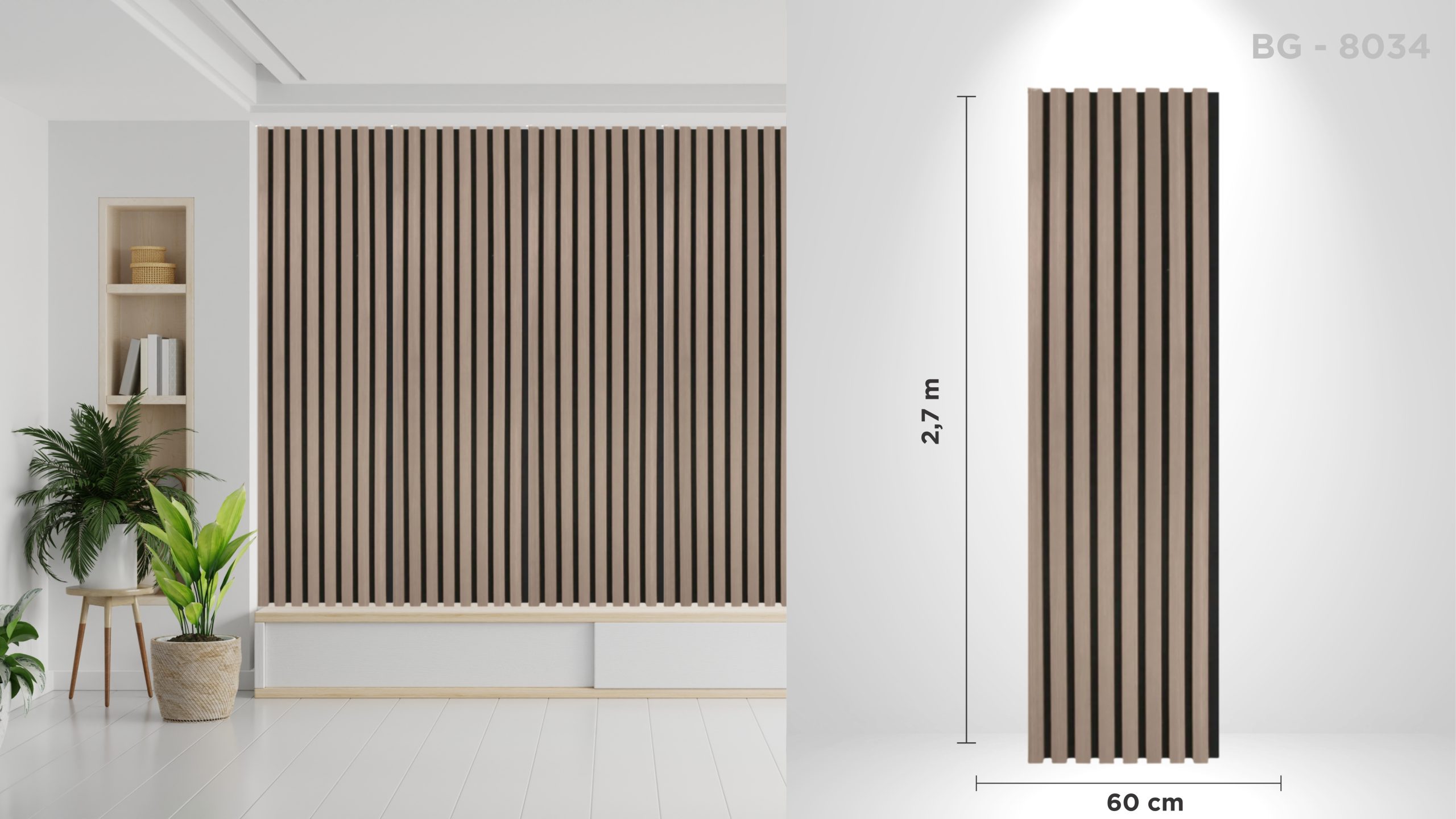 Riflaj acustic decorativ BG - 8034, pentru interior