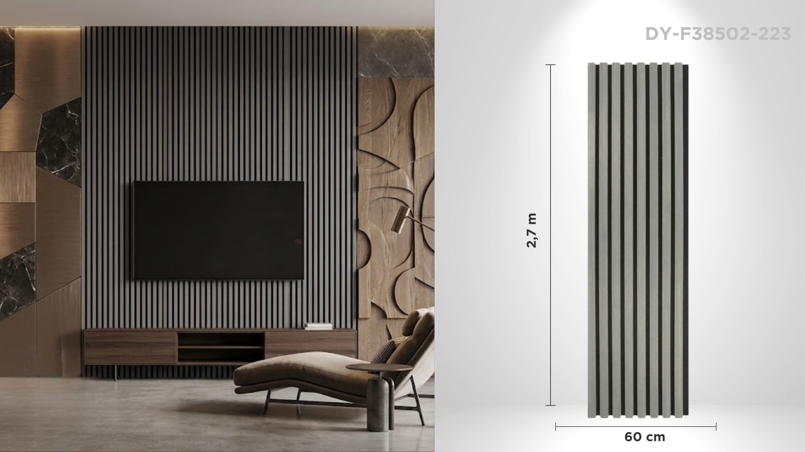 Riflaj acustic decorativ DY-F38502-223, pentru interior