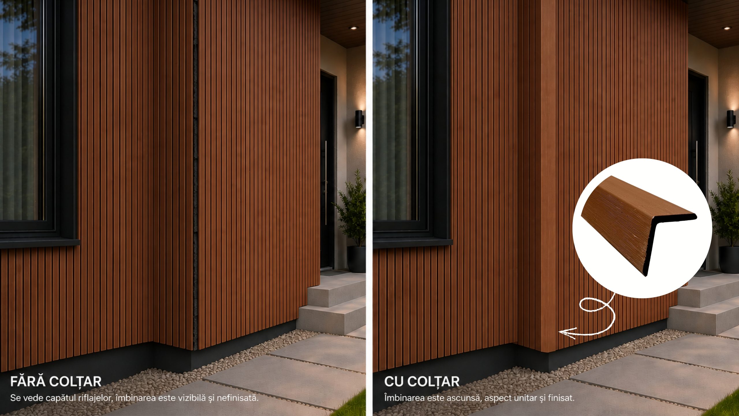 Colțar pentru riflaj de exterior XFW040