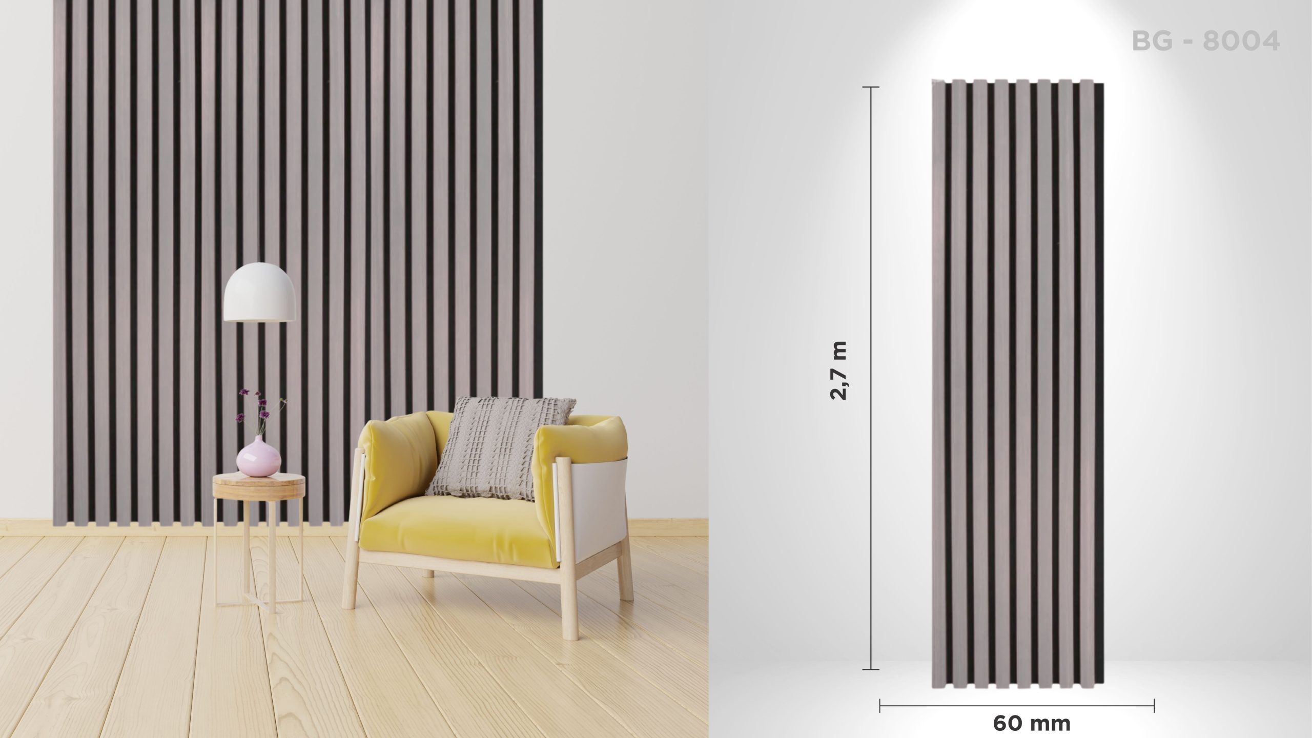Riflaj acustic decorativ BG - 8004, pentru interior