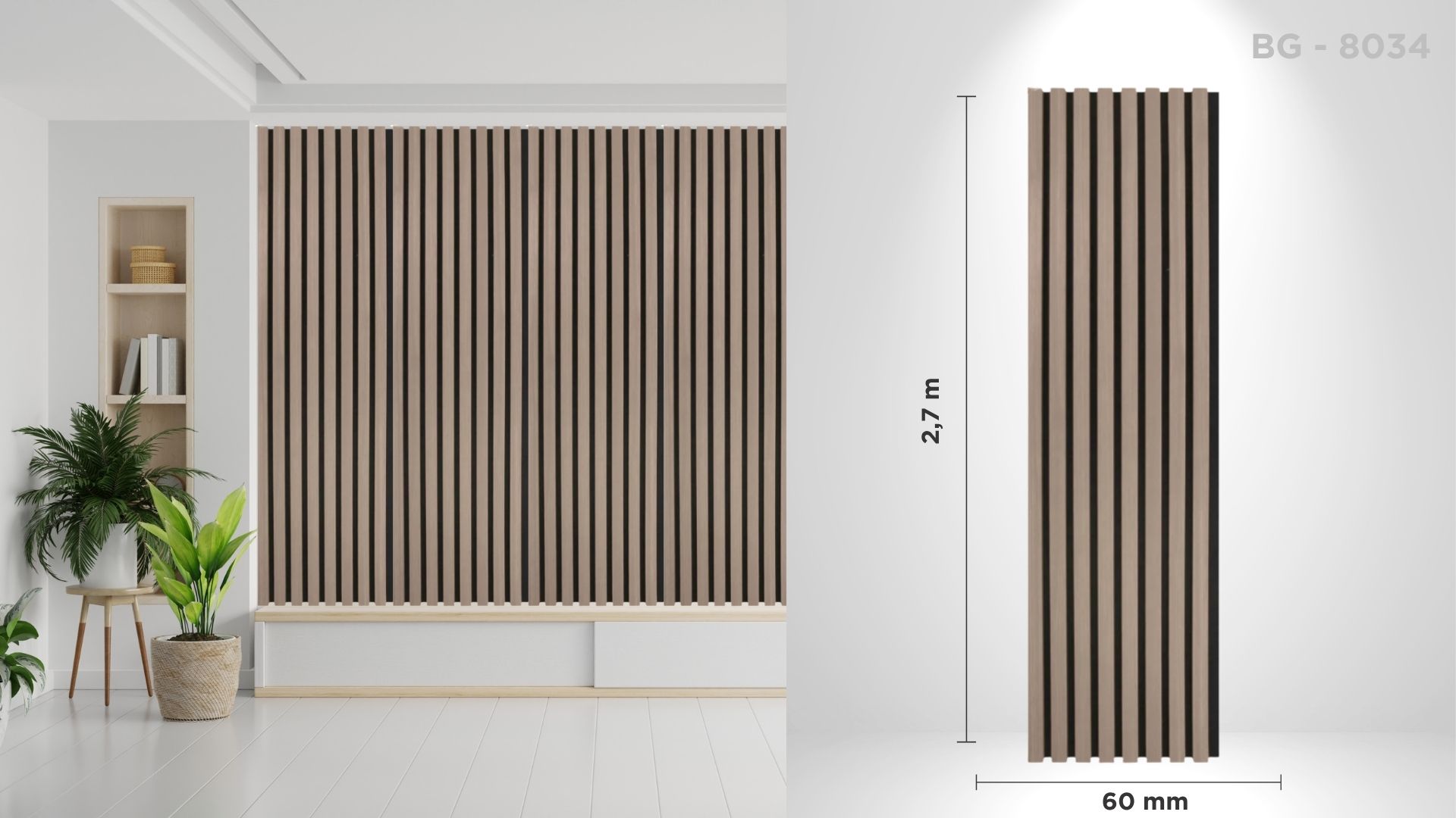 Riflaj acustic decorativ BG - 8034, pentru interior