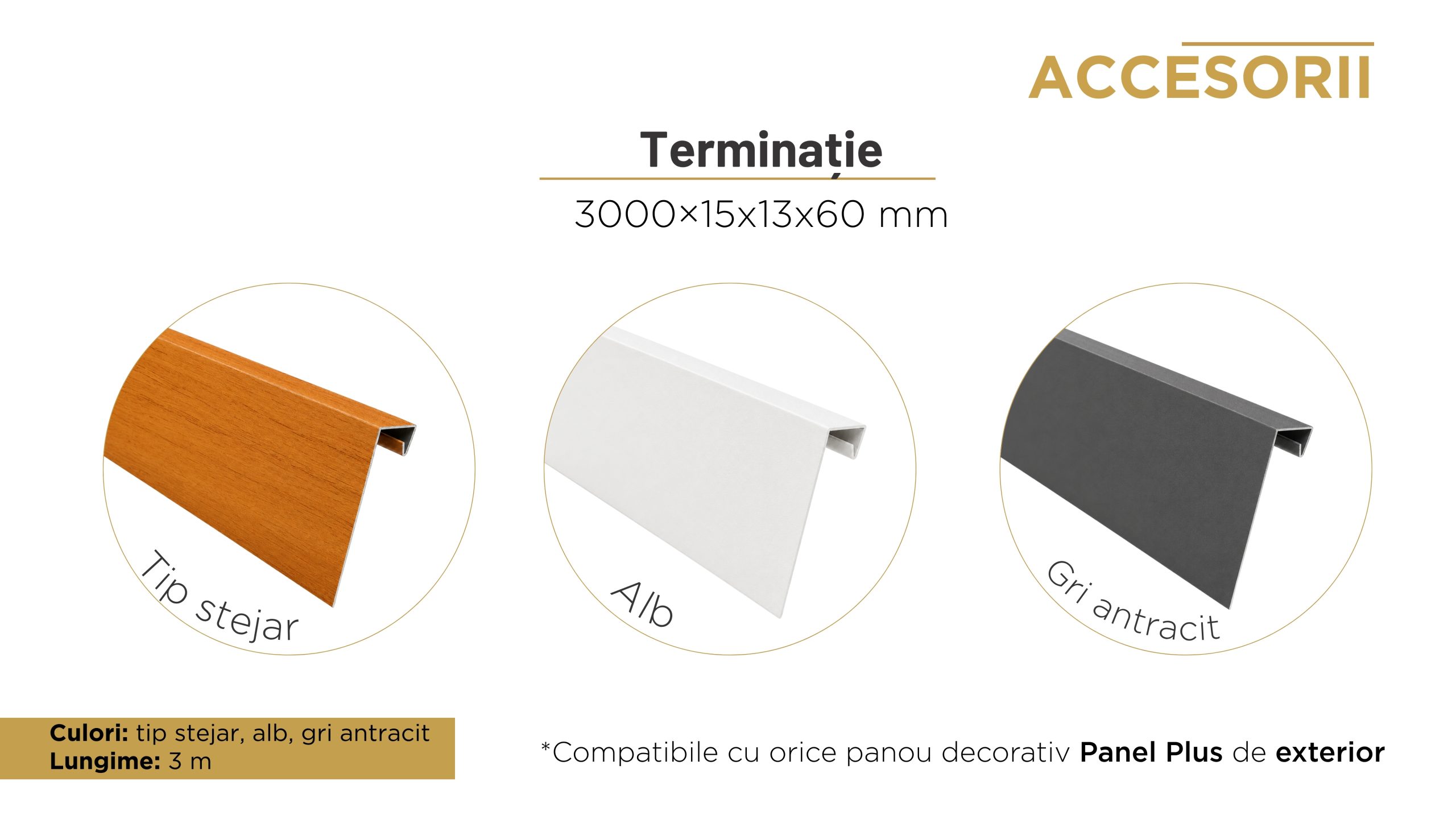 Terminație pentru panouri sandwich decorative