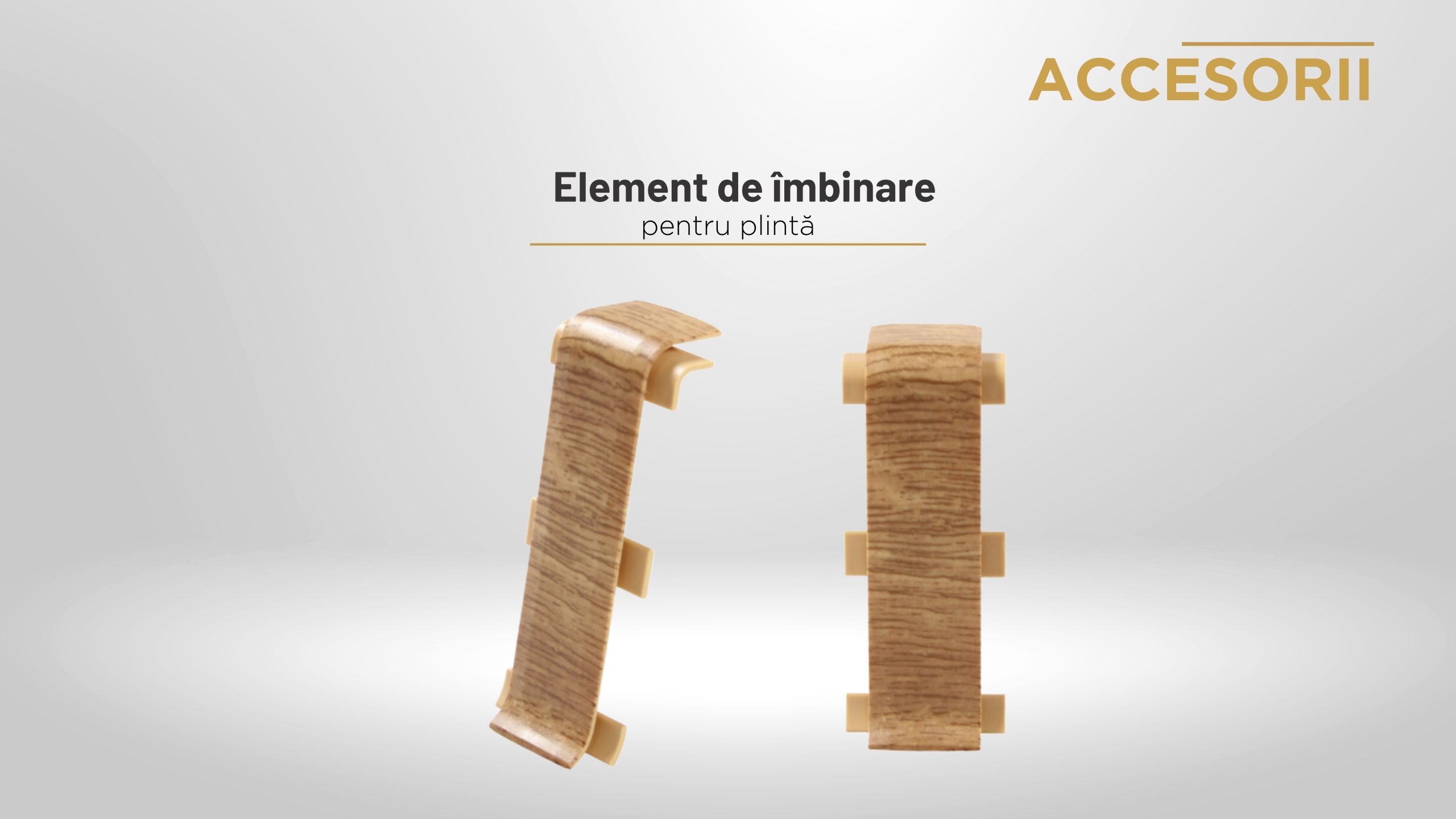 Element de îmbinare pentru plintă - tip stejar natur sau alb - Stejar Natur