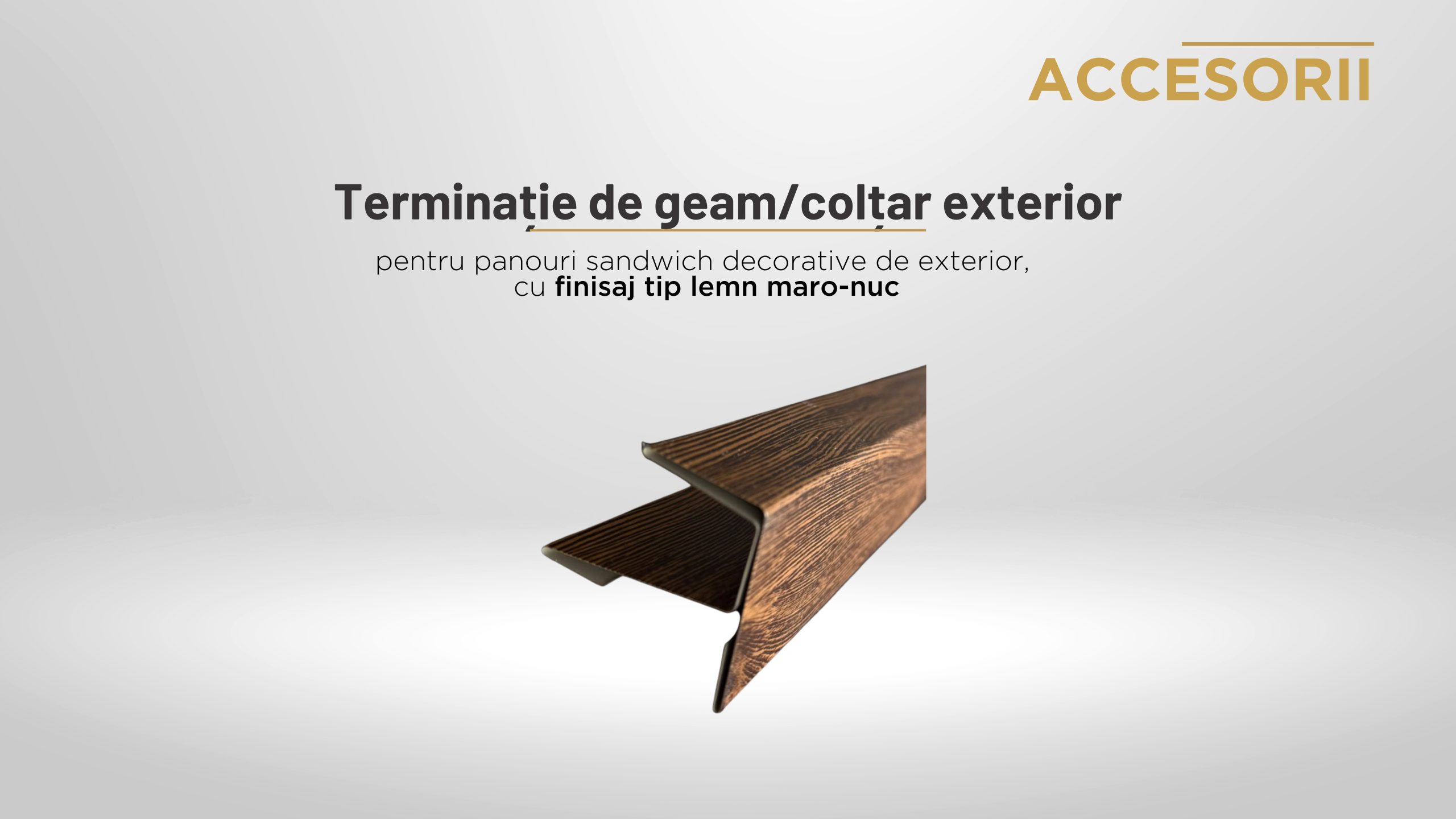 Profil geam maro-nuc pentru panouri decorative – 3 m