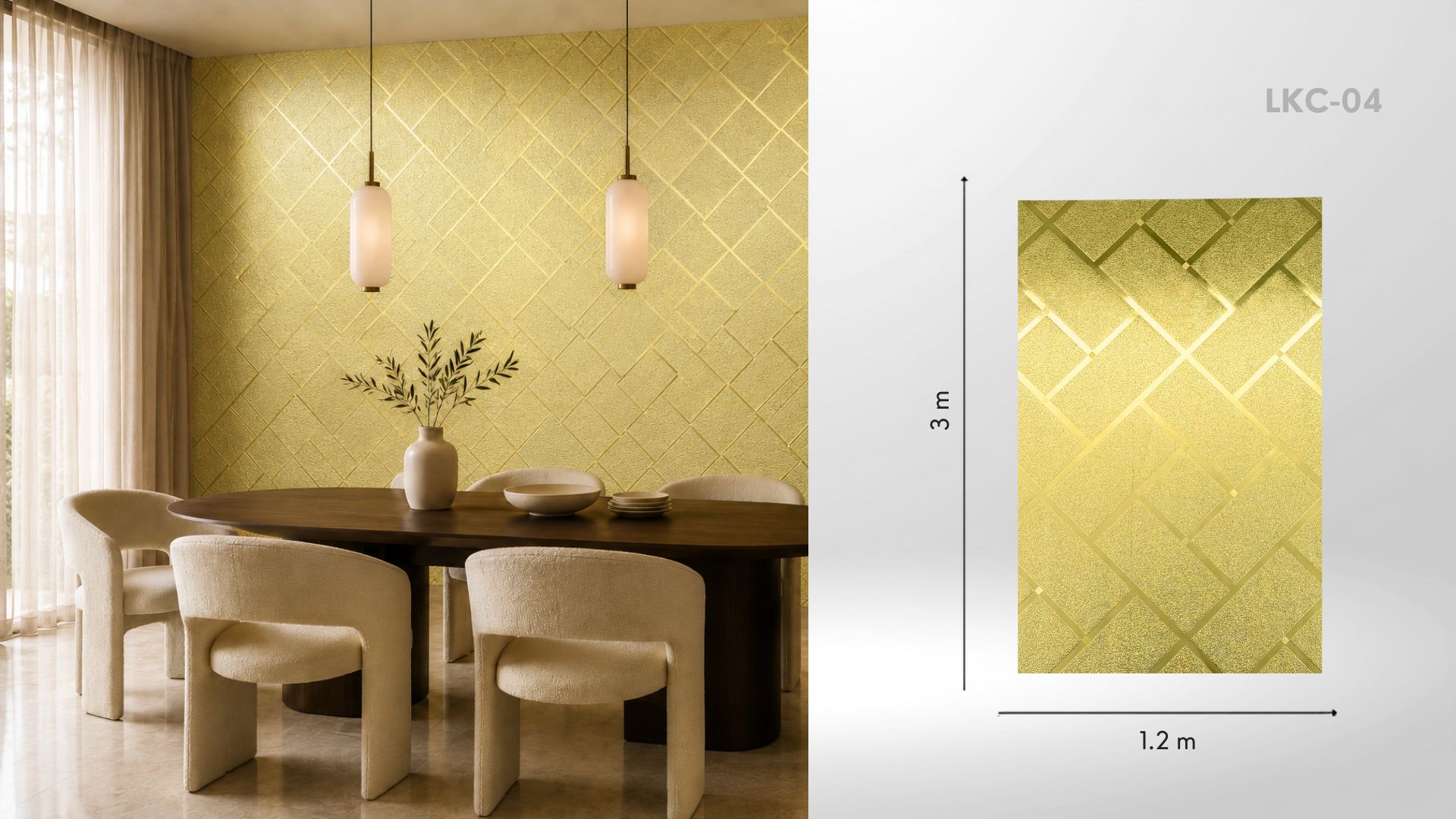 Autocolant decorativ autoadeziv champagne grid – 1200 × 3000 × 2,5 mm