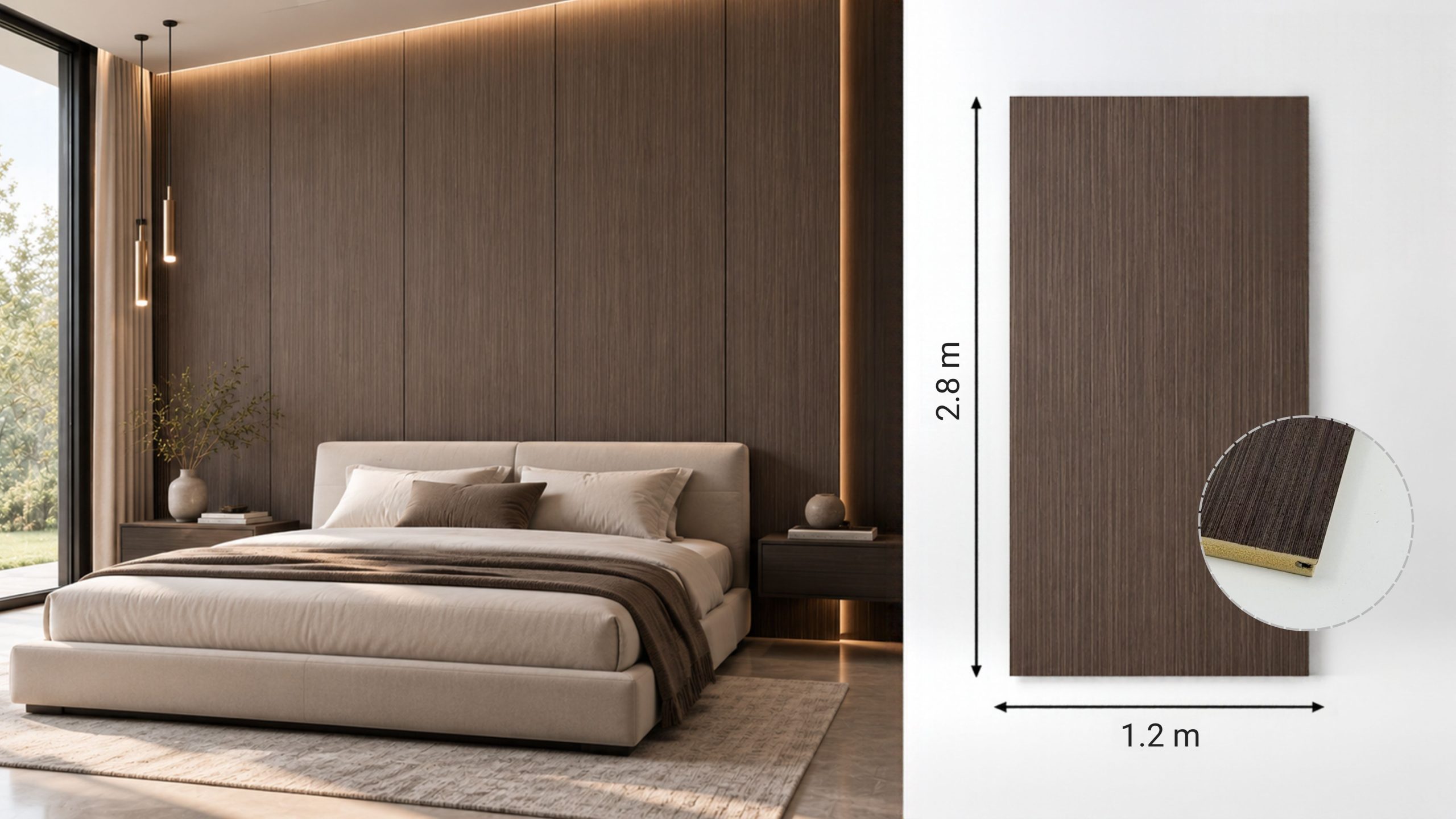 Panou decorativ K7200-302 Natural Honey Oak cu textură fină de lemn